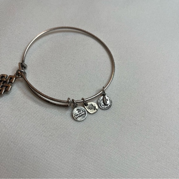 Alex And Ani Endless Knot Charm Antique Silver Finish Bangle Bracelet One Size - Picture 11 of 16